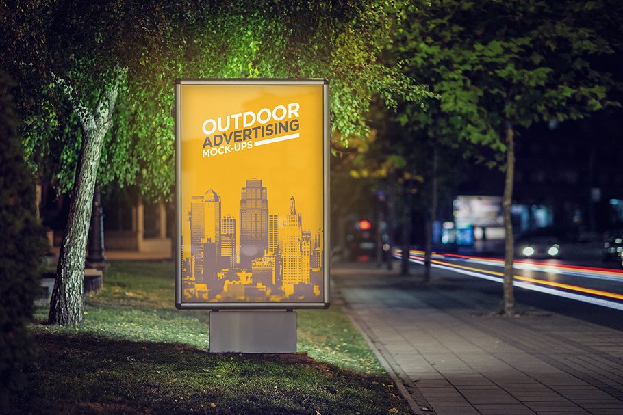 户外灯箱广告样机模板合集 outdoor advertising mock-up / v.