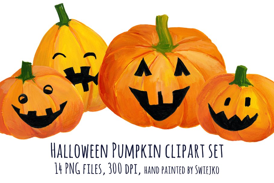 万圣节南瓜剪贴画 halloween pumpkin clip art